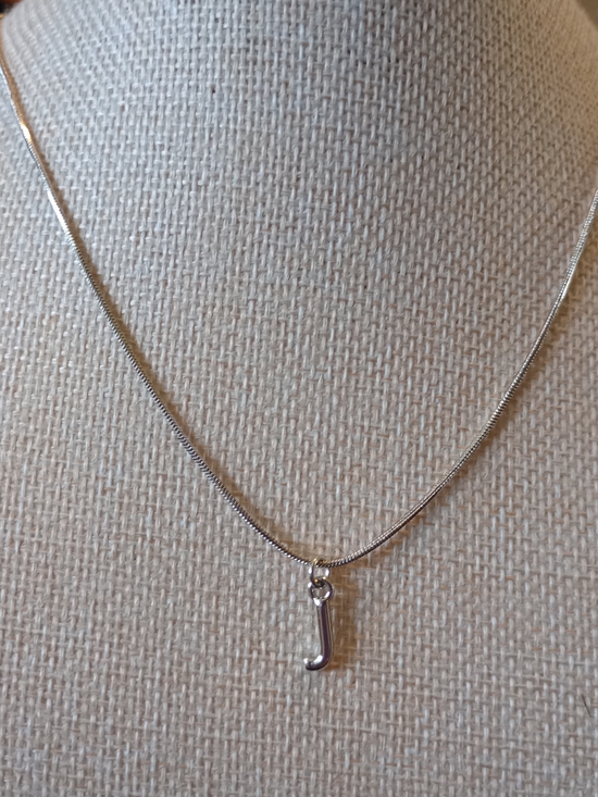 paparazzi Jewelry - paparazzi Silver 'J' Initial Pendant Necklace